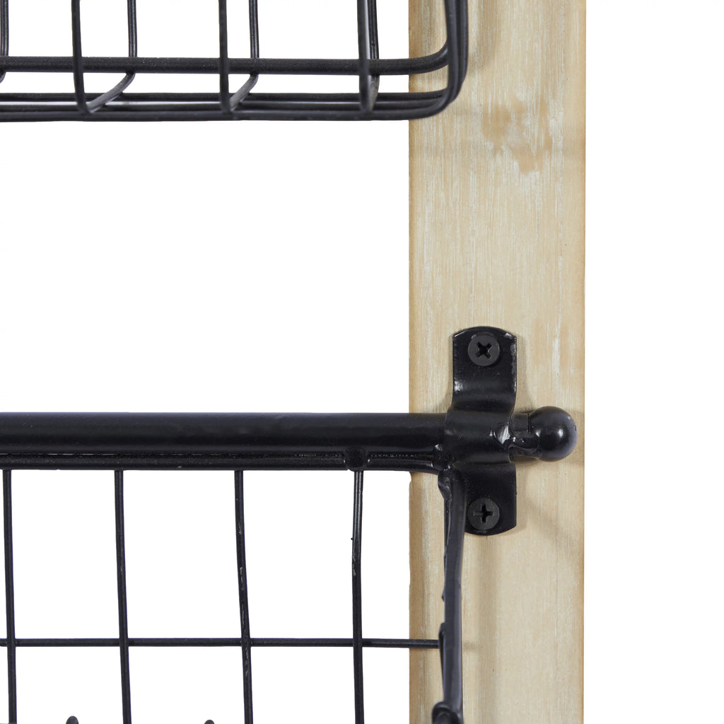 DecMode 22" Black Metal 2 Slots Magazine Rack Holder G757