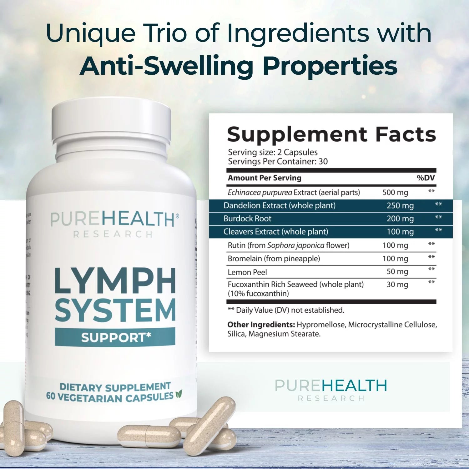PureHealth Research Lymphatic Support Supplement x6 G488