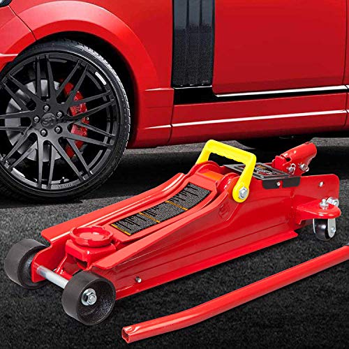 BIG RED Torin Hydraulic Trolley Floor Jack with Storage Case, 1.5 Ton Capacity, Black J906585
