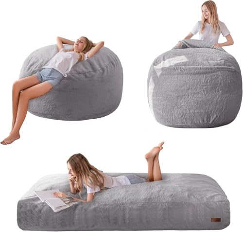 MAXYOYO Giant Bean Bag Chair Bed for Adults, Convertible Floor Sofa G466