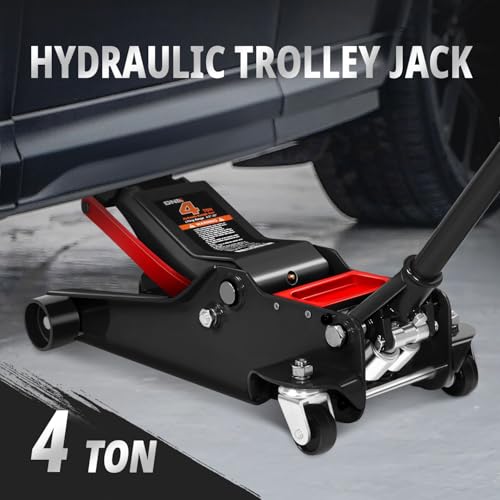 DNA MOTORING Floor Jack 3 Ton Low Profile Heavy Duty Hydraulic Car Jack, Black T11604