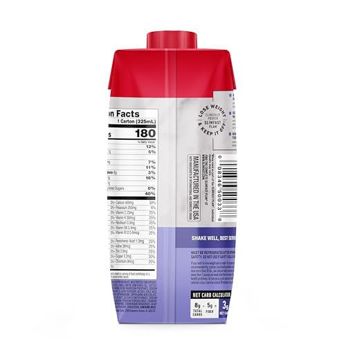 SlimFast Protein Shake, Chocolate, 20g Protein, Meal Replacement, 12 Count R712103