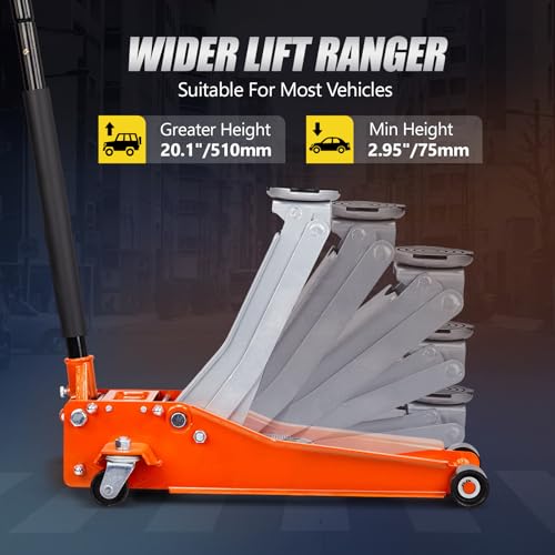 Bonnlo 3 Ton Low Profile Floor Jack, Hydraulic for Garage & Workshop Z1624