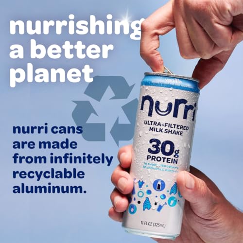 Nurri Ultra Filtered Milk Shake Vanilla, 11 fl oz, 12 Cans P71053
