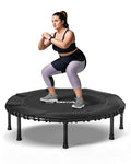 BCAN 450LBS/550LBS Foldable Mini Trampoline, 40"/48" Fitness Trampoline with Durable Bungees, Stable & Quiet Exercise Rebounder for Kids/Adults,Great Mini Trampoline for Indoor/Garden Workout