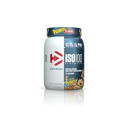 Dymatize x Fruity Pebbles ISO100 Whey Protein Powder, 25g Protein, 20 Servings N7653