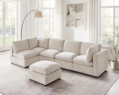 Modular Sectional Sofa with Ottoman for Small Apartments U669203