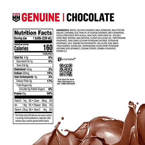 Muscle Milk Genuine Protein Shake, Vanilla Creme, 11.16 Fl Oz, 12 Pack N1974