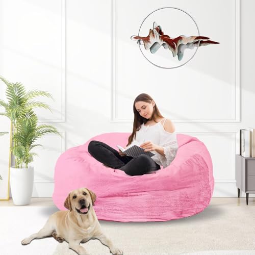 Bean Bag Chair for Adults 3FT, Soft Removable Cover, Light Gray M535251