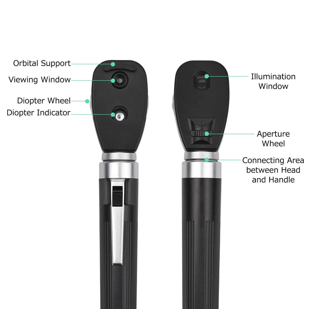 Direct Ophthalmoscope 5 Apertures Portable Handheld Diagnostic Tool U70376