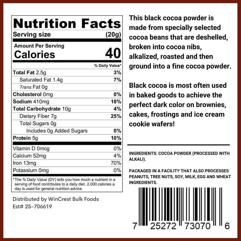 Black Cocoa Powder 1 Lb X490394