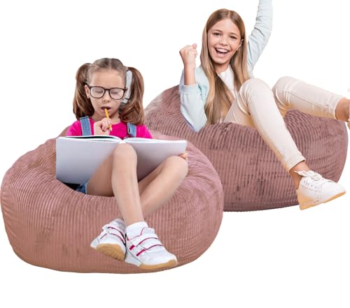 Faux Fur Bean Bag Chair for Adults with Filling, Blue J1419
