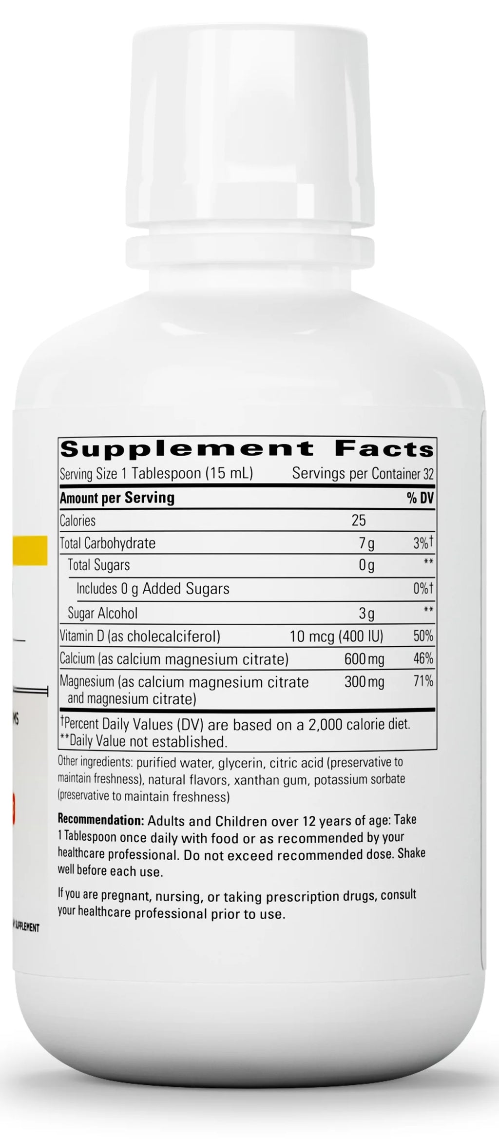 Integrative Therapeutics Liquid Calcium Magnesium with Vitamin D, Orange Vanilla, 16 fl oz T32749