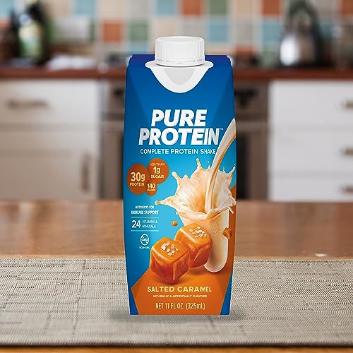 Pure Protein Strawberry Protein Shake, 30g Protein, 11oz, 12 Pack Y869