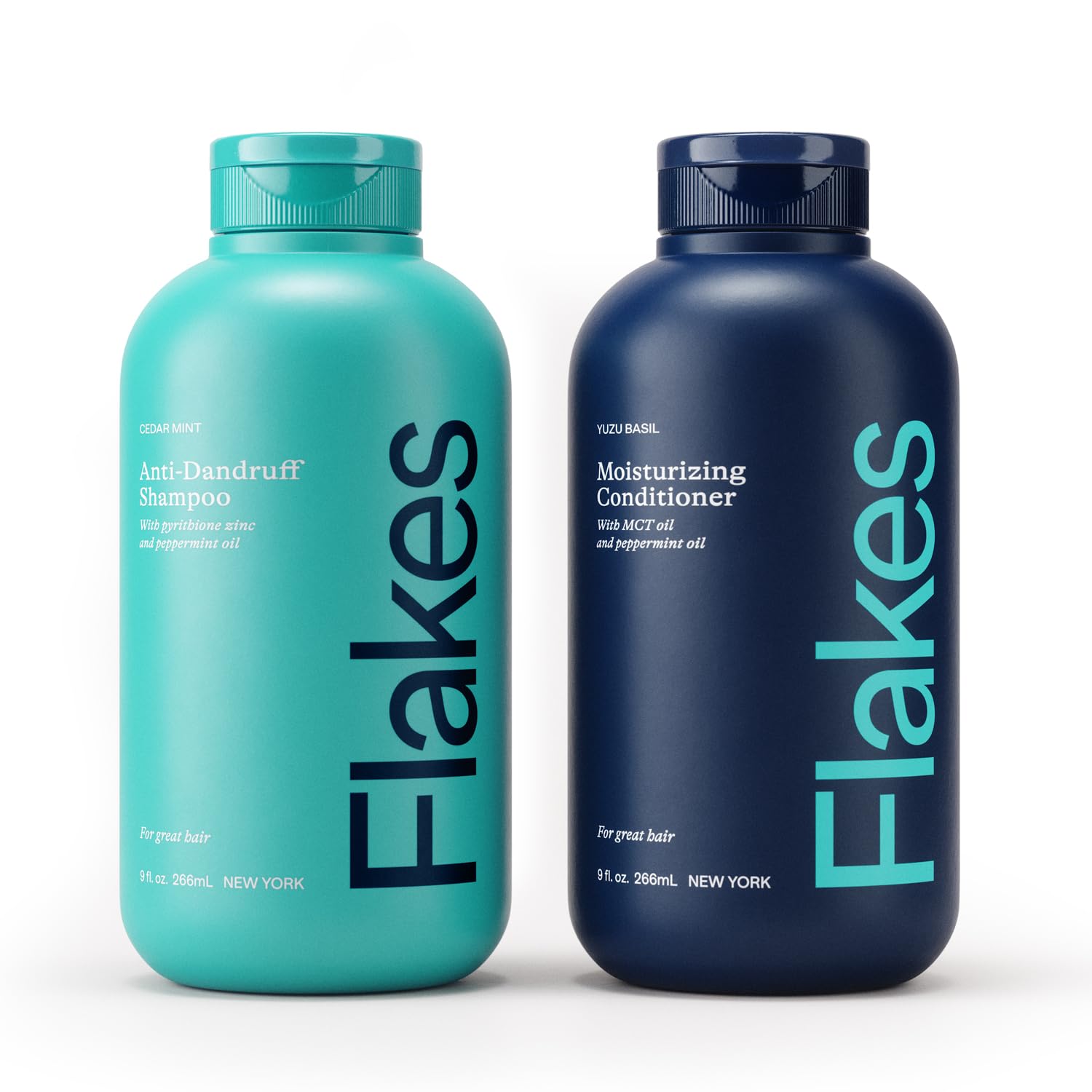 Flakes Anti Dandruff Shampoo & Conditioner for Dry & Flaky Scalp, 9 fl oz