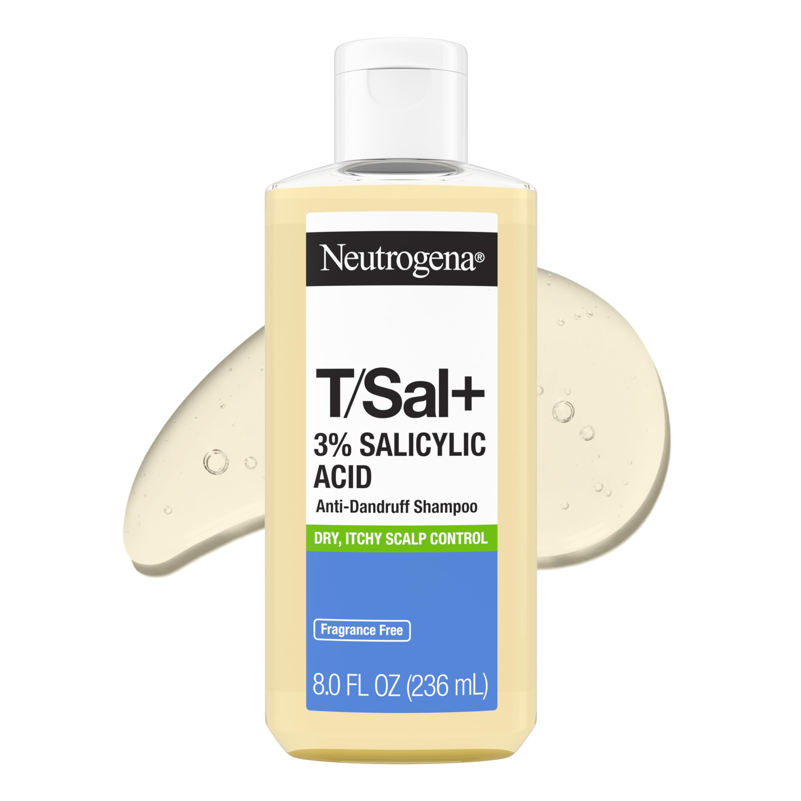 Neutrogena T/Sal+ 3% Salicylic Acid Anti-Dandruff Shampoo, 8 fl oz