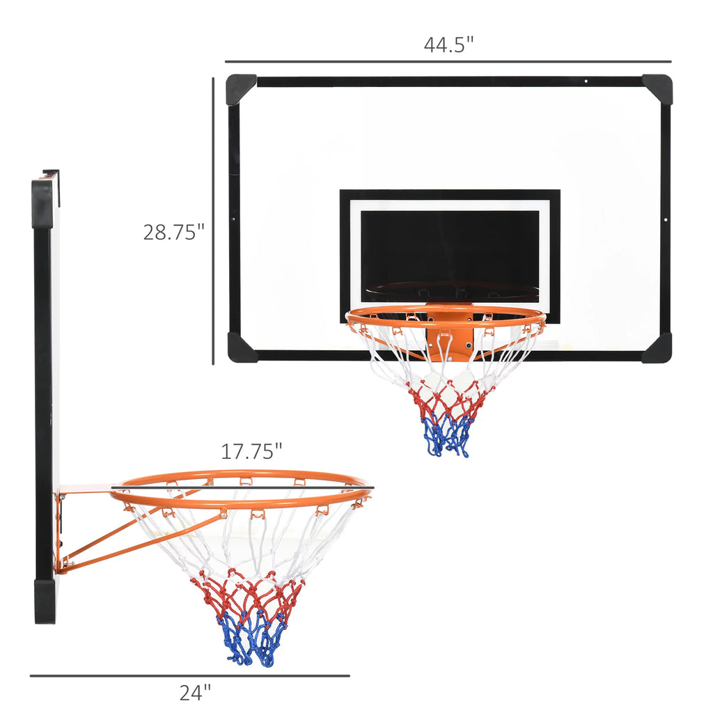 Soozier Wall Mounted Basketball Hoop Shatter Proof Backboard B958562