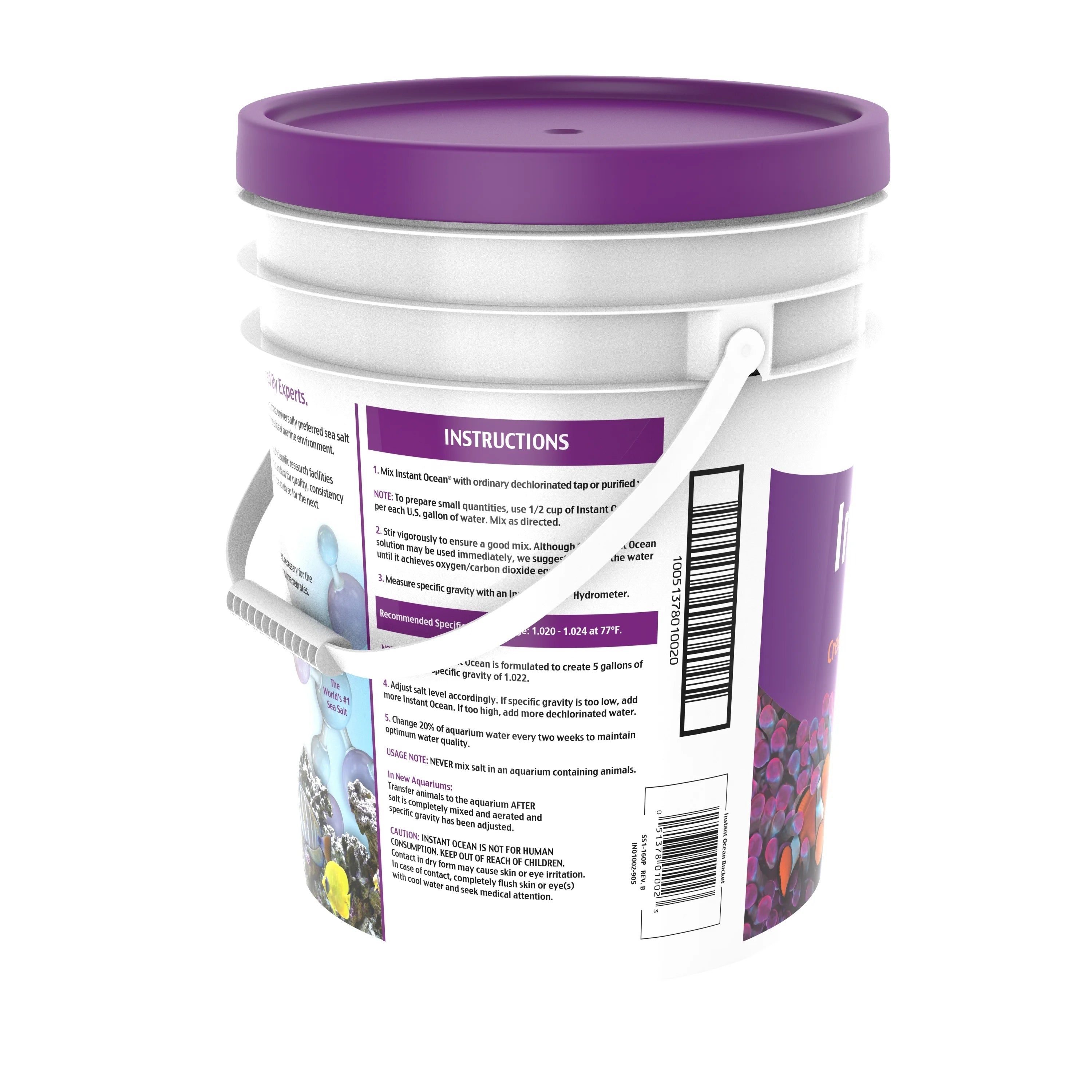 Instant Ocean Sea Salt for Marine Aquariums, 160 gal O143