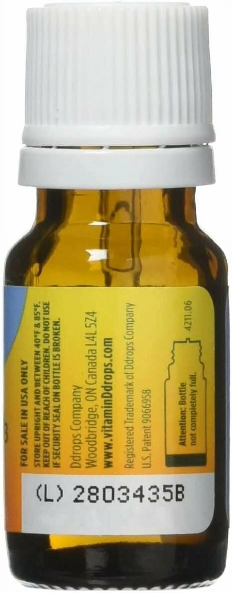 Ddrops Baby Liquid Vitamin D3 400 IU 2.5 mL (Pack of 4) Q20263