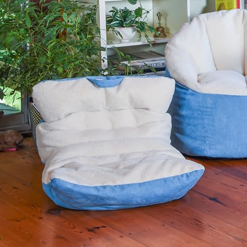 Big Joe Dorm Bean Bag Chair with Drink Holder, Black Smartmax, 3 ft Q1693