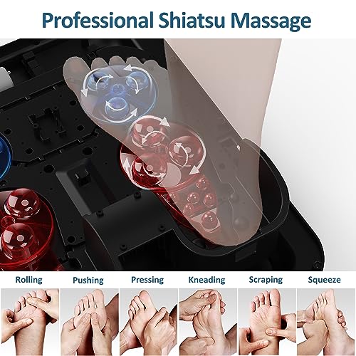 MOUNTRAX Foot Massager with Heat, Shiatsu, Remote Control, Fits Up to Men Size 12 A1500