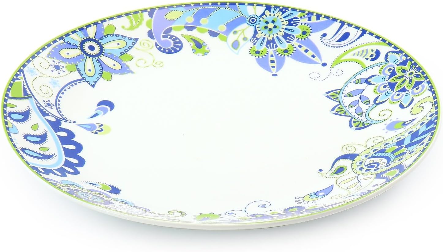 Elama Blue Crush 16 Piece Porcelain Dinnerware Set U7651