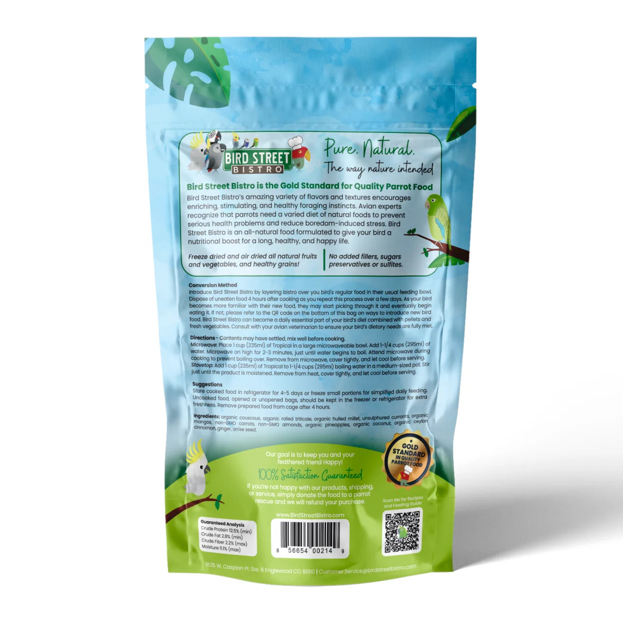 Tropical Feast Bird Street Bistro Natural Parrot Food D409356