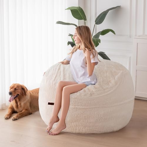 MAXYOYO Giant Bean Bag Chair Bed for Adults, Convertible Floor Sofa G466