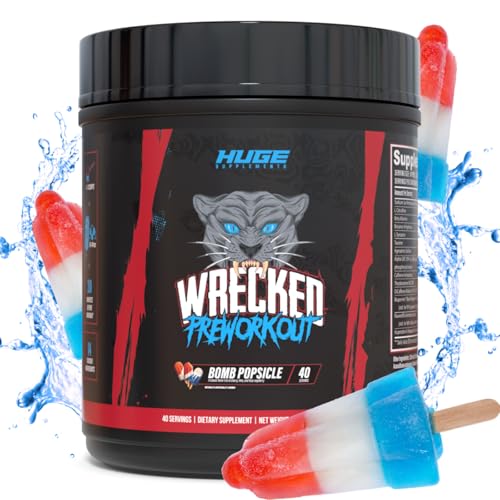 Wrecked Pre Workout Advanced Formula, 10g L-Citrulline, 6.4g Beta Alanine, 375mg Caffeine H8336