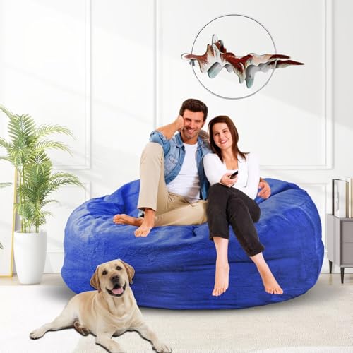 Bean Bag Chair for Adults 3FT, Soft Removable Cover, Light Gray M535251