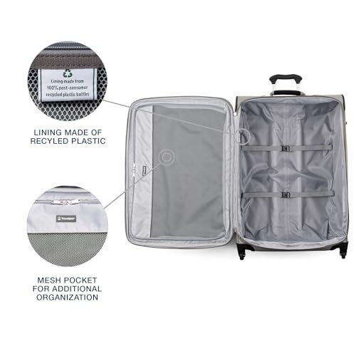 Travelpro Maxlite 5 Softside Expandable Carry-on Luggage with 4 Spinner Wheels, Slate Green Q476782