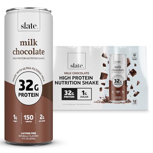 Slate Milk High Protein Vanilla Cream Shake 11 fl oz 12 Cans D455094