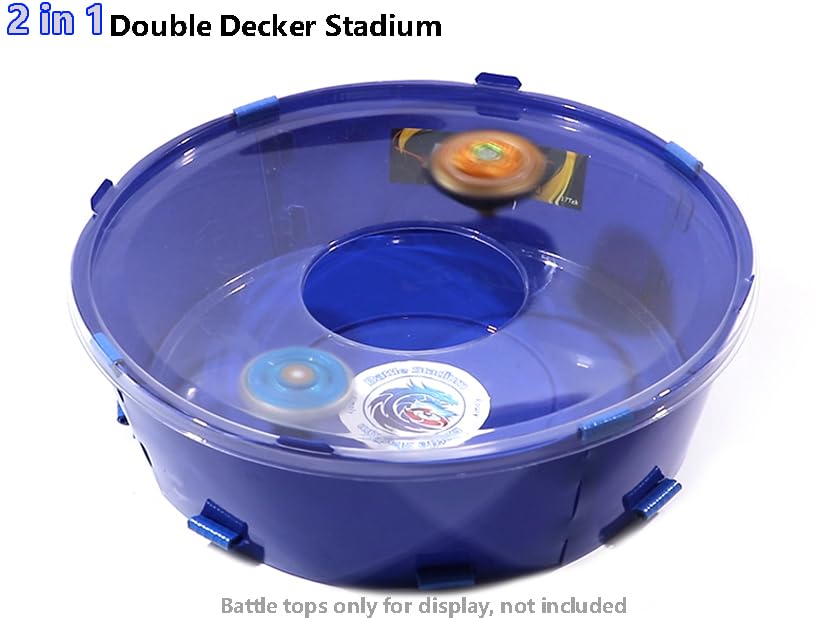 Double Decker Battle Arena Stadium for Beyblade Burst Toys (Blue) M2702