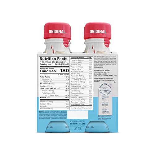 SlimFast Meal Replacement Shake, Creamy Milk Chocolate, 11 Fl Oz, 12 Count Q3335