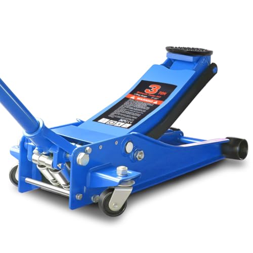 Auto Dynasty 4 Ton Low Profile Floor Jack, Heavy Duty Steel Hydraulic, Yellow B7990