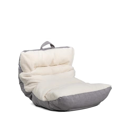 Big Joe Dorm Bean Bag Chair with Drink Holder, Black Smartmax, 3 ft Q1693