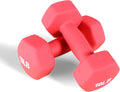 Signature Fitness Set of 2 Neoprene Dumbbell Hand Weights, Anti-Slip, Anti-roll, Hex Shape Colorful ((10-Pound Pair))