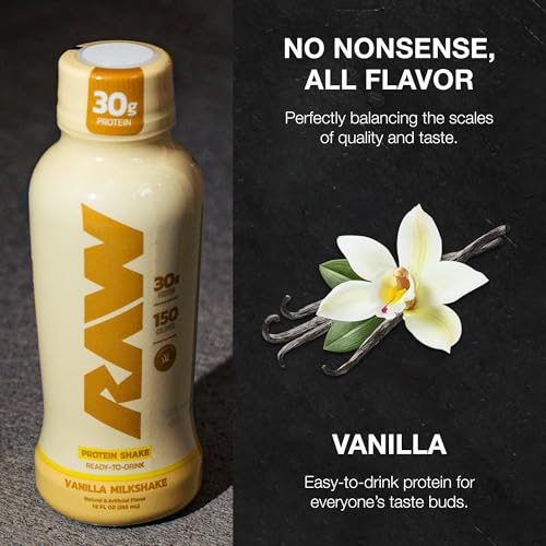 RAW Ready-to-Drink Protein Shake, Mocha Latte, 12 Fl Oz D1845