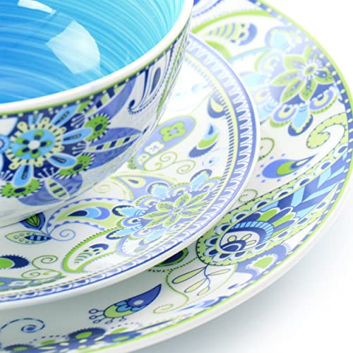 Elama Spring Bloom 16 Piece Porcelain Dinnerware Set D166