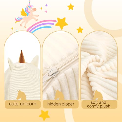 COMAX Unicorn Bean Bag Chair for Kids with Filler, Pink H562644