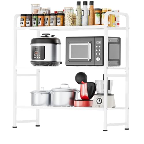 3 Tier Metal Wire Shelving Unit, Heavy Duty, Black O816606