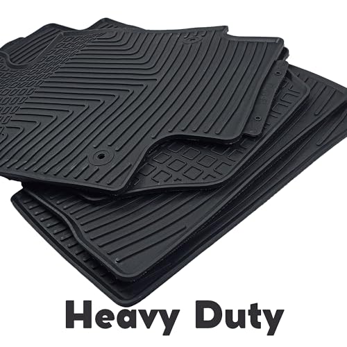 2018-2024 Toyota Camry Floor Mats Front & 2nd Row, 3D All-Weather Black D24843