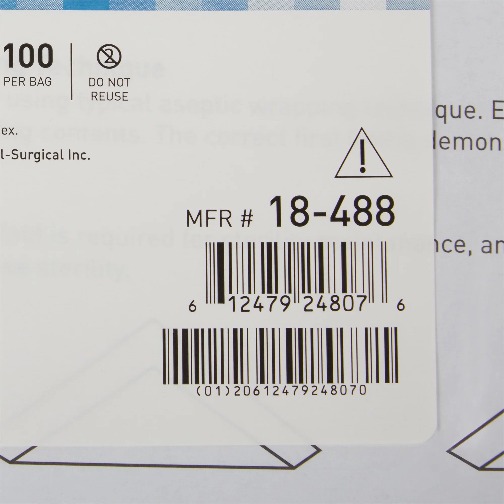 McKesson Sterilization Wrap Single Layer Blue 24 x 24" 100 Ct C504253