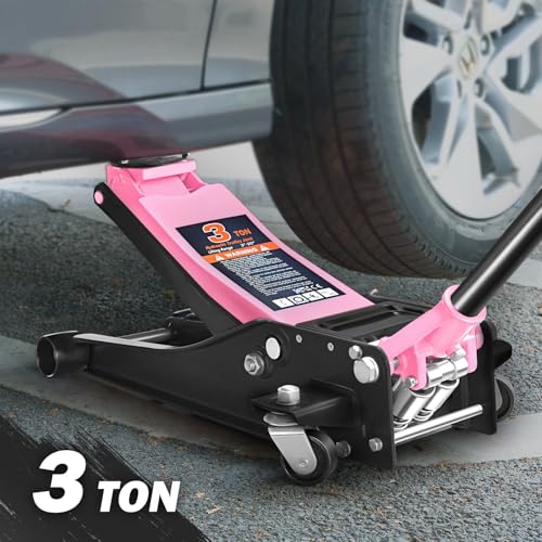 DNA MOTORING Floor Jack 3 Ton Low Profile Heavy Duty Hydraulic Car Jack, Black T11604
