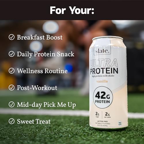 Slate Milk Ultra High Protein Shake Chocolate 15 fl oz 12 Cans O164
