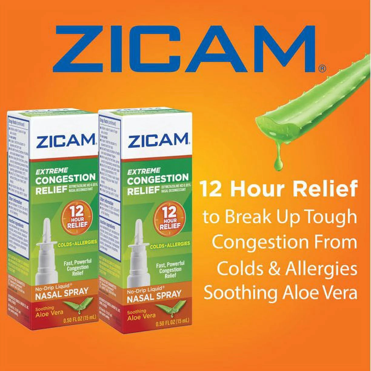 Zicam Extreme Congestion Relief No-Drip Liquid Nasal Spray, 0.5 oz, 4 Pack G9098