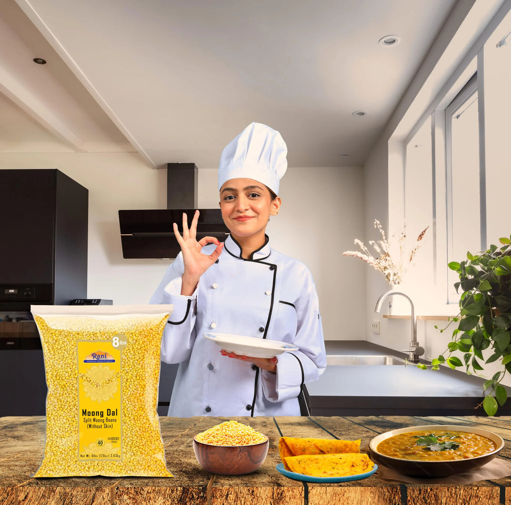 Rani Moong Dal Split Mung Beans Without Skin Lentils 128oz (8lbs) 3.63kg Bulk P4727