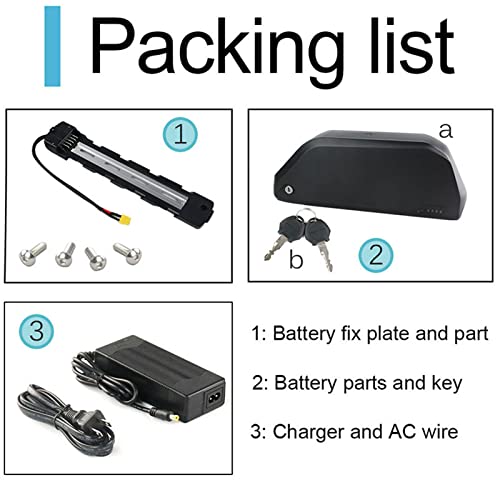 21700 Cell Ebike Battery 52V 19.2AH Electric Bicycle Replacement Lithium Batteries Hailong with Charger and USB Port Y769974