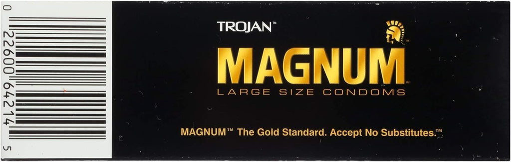 Trojan Magnum XL Lubricated Latex Condoms, 12 ct, Pack of 6 W3704