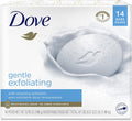 Dove Beauty Bar More Moisturizing Than Bar Soap Gentle Exfoliating With Mild Cleanser For Softer And Smoother Skin 3.75 oz Pack of 14